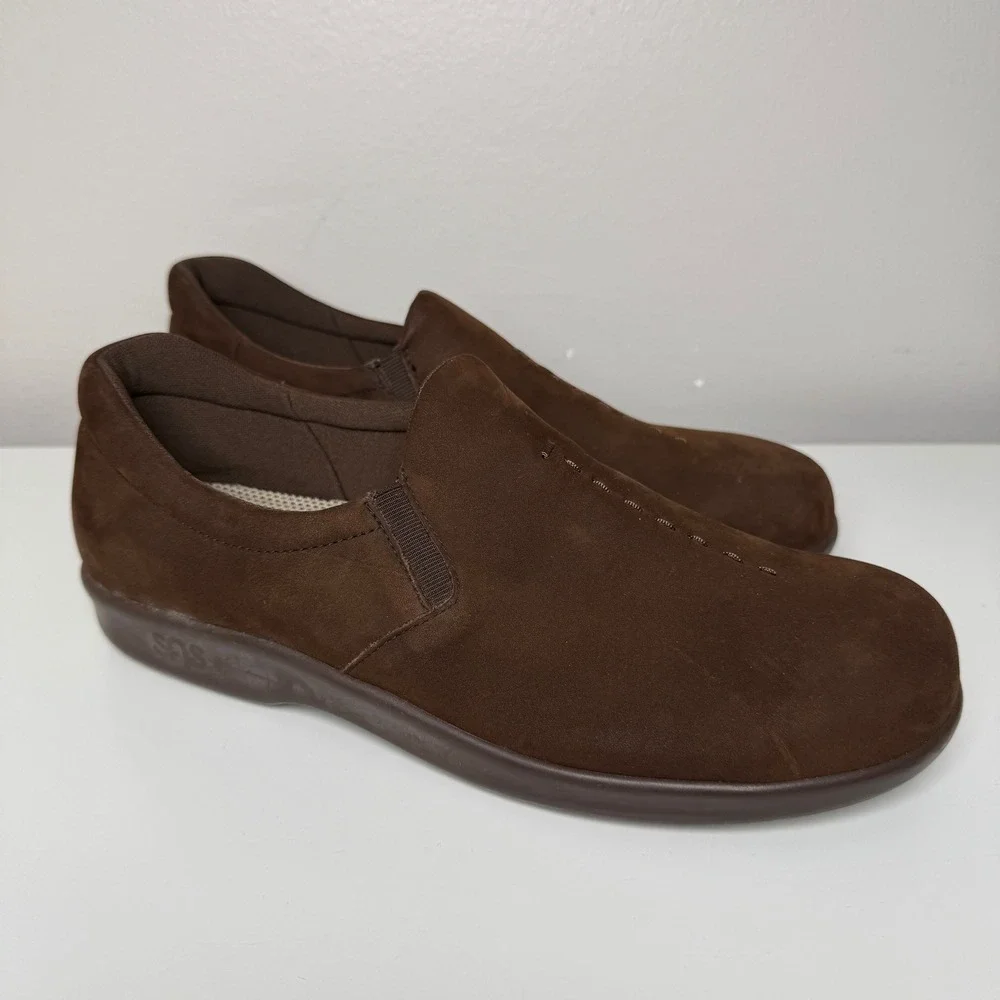 SAS Womens Viva-N Slip On Loafer 10 N Brown‎ Suede Soft Step Comfort Shoes